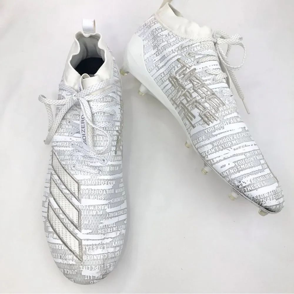 Adidas Adizero Primeknit White 8.0 Three Stripe Life Football Cleats